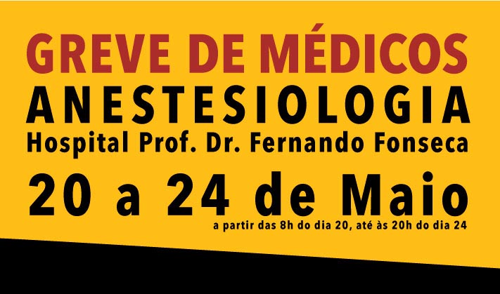 Cartaz da greve dos anestesistas do Amadora-Sintra